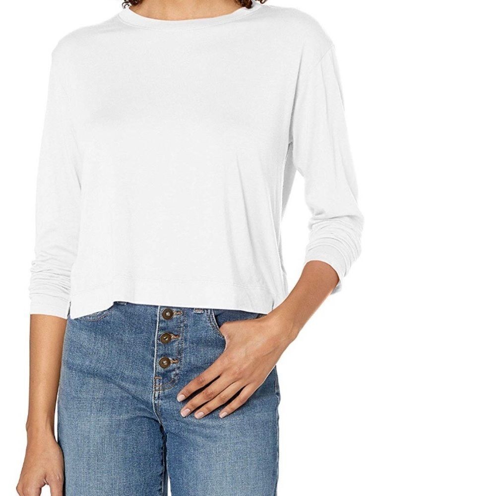 Splendid Women's Long Sleeve Crop Tee
